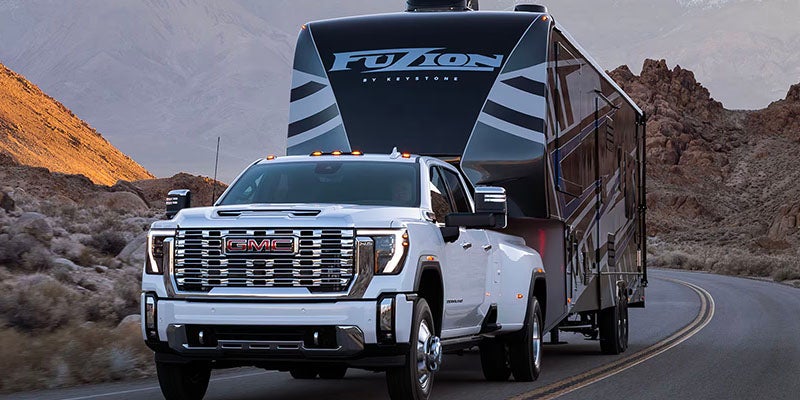 GMC Sierra 2500 HD towing camper
