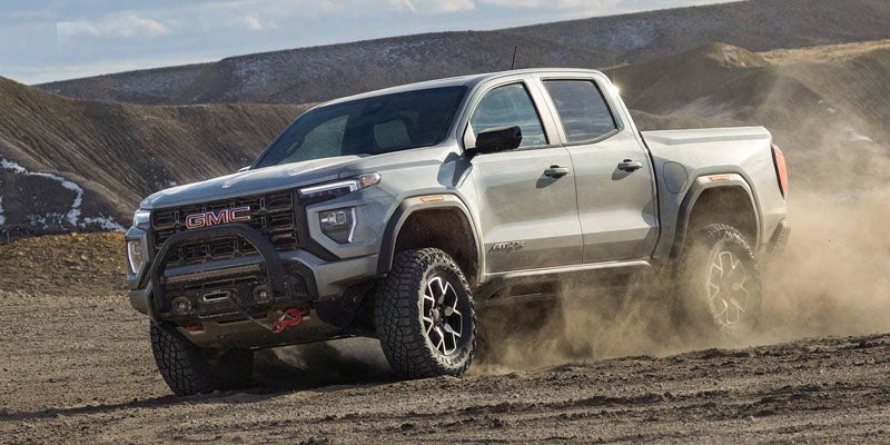 GMC Canyon on hill terrain